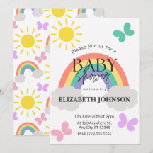 Faire-part de Baby Shower Petits Rayons de Soleil 