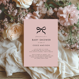 Faire-part de Baby Shower pour Bébé Fille Arc-en-c