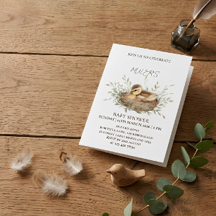 Faire-part de Baby Shower pour Caneton au lavis ne