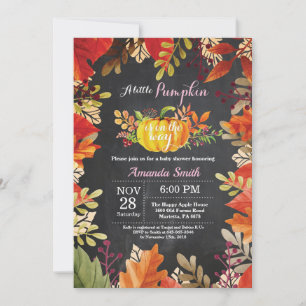Faire-part de Baby Shower pour fille automne Citro