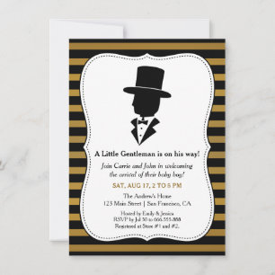 Faire-part de baby shower pour garçon Gentleman él
