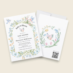 Faire-part de Baby Shower pour l'Arche Florale Fan