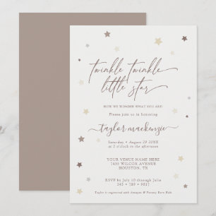 Faire-part de Baby Shower pour Little Star sans sp