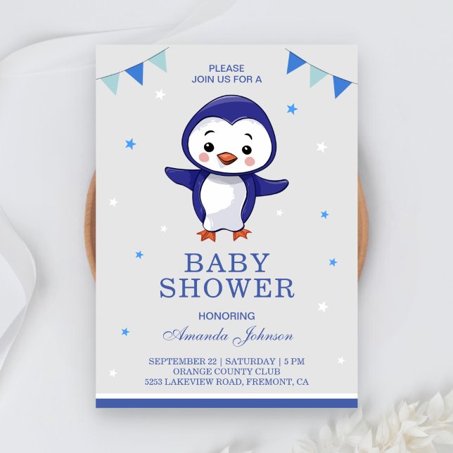 Faire-part de Baby Shower pour un adorable petit p (Créateur téléchargé)