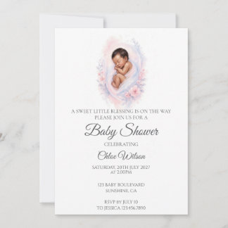 Faire-part de Baby Shower pour un Bébé Asiatique E