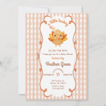 Faire-part de Baby Shower pour un petit dindon