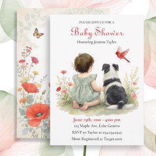 Faire-part de Baby Shower pour une Petite Fille et