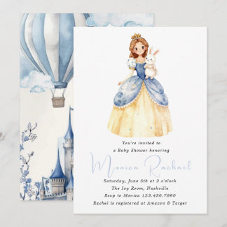 Faire-Part de Baby Shower Princesse Carrosse Il ét