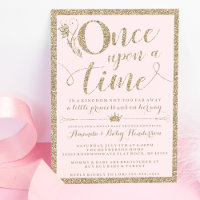 Faire-Part de Baby Shower Princesse Il était une f