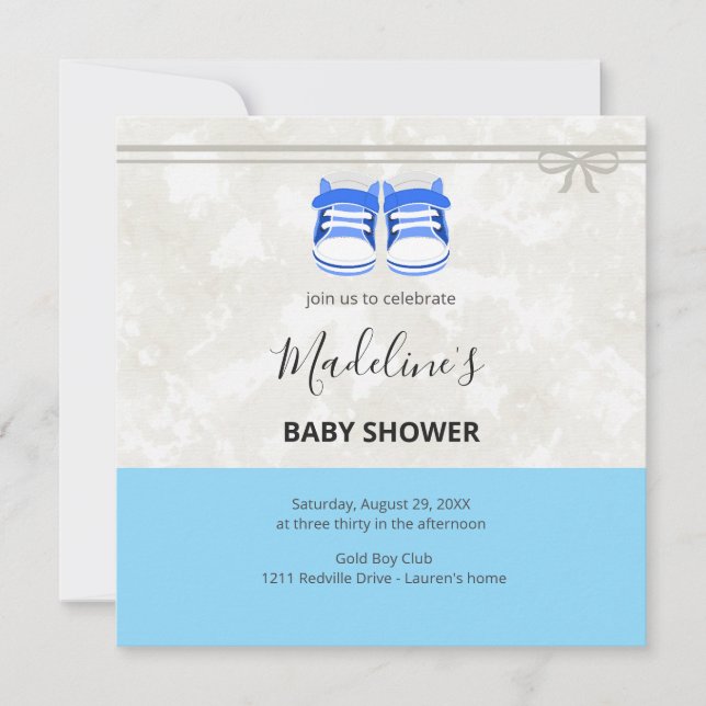 Faire-part de Baby Shower Propre – Personnalisable (Devant)