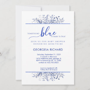 Faire-part de Baby Shower Quelque Chose de Bleu av