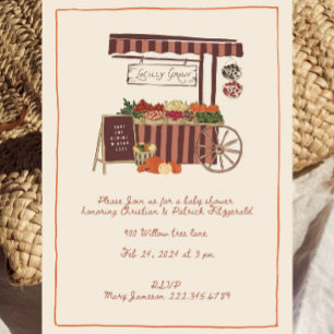 Faire-part de Baby Shower "Récolte d'Automne" Fe
