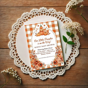 Faire-part de Baby Shower Renard Citrouille Automn