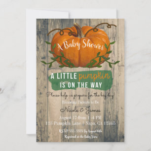 Faire-Part de Baby Shower Rustique avec une Petite