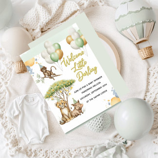 Faire-part de Baby Shower Safari