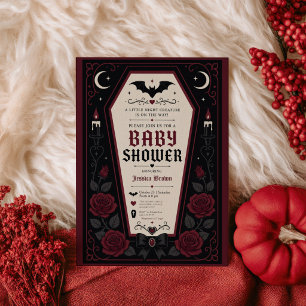 Faire-part de Baby Shower sombre gothique Vampire
