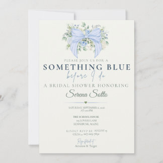 Faire-Part de Baby Shower Something Blue Before I 