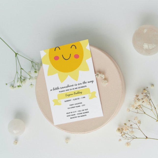 Faire-part de Baby Shower Sunshine (Créateur téléchargé)