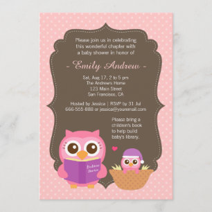 Faire-part de Baby Shower sur le thème du livre, c