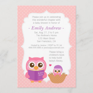 Faire-part de Baby Shower sur le thème du livre, f