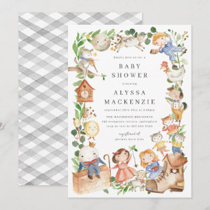 Faire-part de Baby Shower sur les Comptines