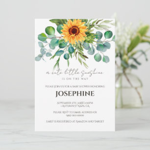 Faire-part de Baby Shower Tournesol Sunshine Autom