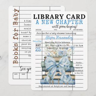 Faire-Part de Baby Shower Un Nouveau Chapitre GARÇ