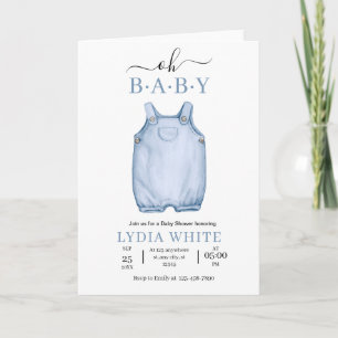 Faire-part de Baby Shower Vêtements pour Bébé, Bab