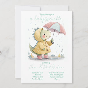 Faire-part de Baby Sprinkle de bébé dinosaure mign