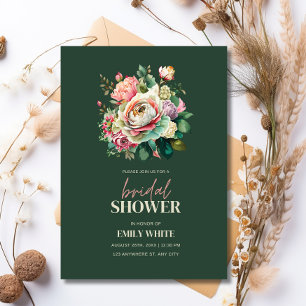 Faire-part de bains de mariage floral bohème, Bain