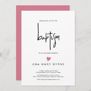 Faire-part de baptême de bébé contemporain