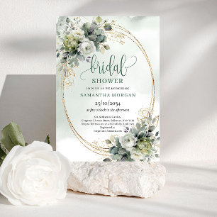 Faire-part de bapteme de mariage vert poussiéreux