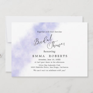 Faire-part de bapteme de mariage violet Lavis à