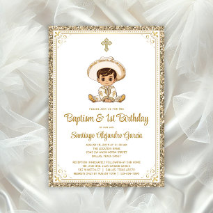 Faire-part de baptême et d'anniversaire Gold Charr
