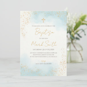 Faire-part de baptême garçon & garçon invitations