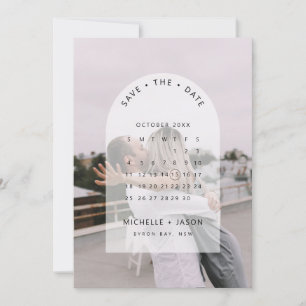 Faire-part de calendrier photo Arch Enregistrez la