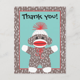 Faire-part de carte de note de Merci de singe de