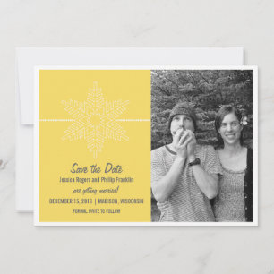 Faire-part de carte de sauvegarde Sweet Snowflake,