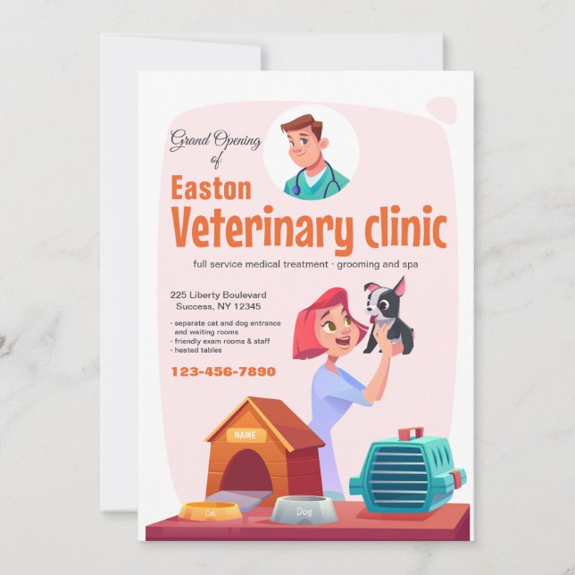 Faire-part de clinique vétérinaire (Devant)