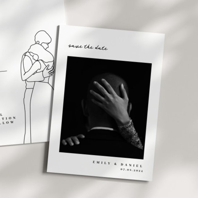 Faire-part de conservation de date de mariage élég (Créateur téléchargé)