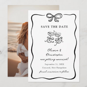 Faire-Part de Date de Mariage à Encadrer avec un R