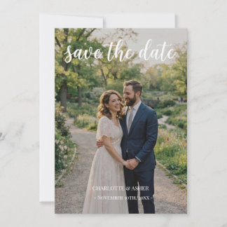 Faire-part de date de mariage à photo Rose de Bour