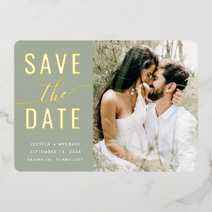 Faire-Part de Date de Mariage à Sauvegarder Écritu