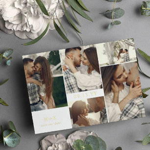 Faire-part de date de mariage avec initiales et ph