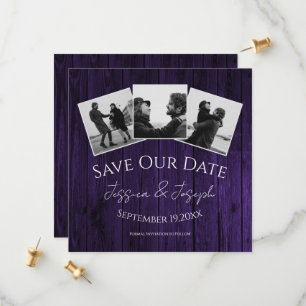 Faire-part de date de mariage Collage de photos Ru