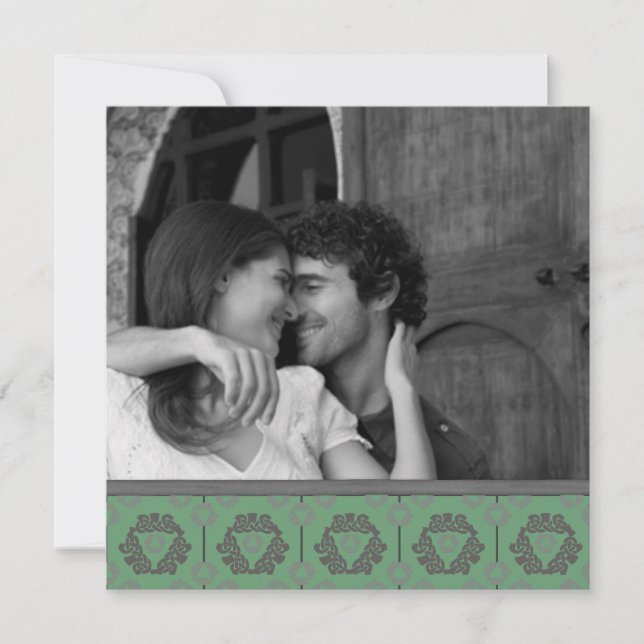 Faire-part de date de mariage en noeuds celtiques (Devant)