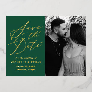 Faire-part de date de mariage minimaliste en calli