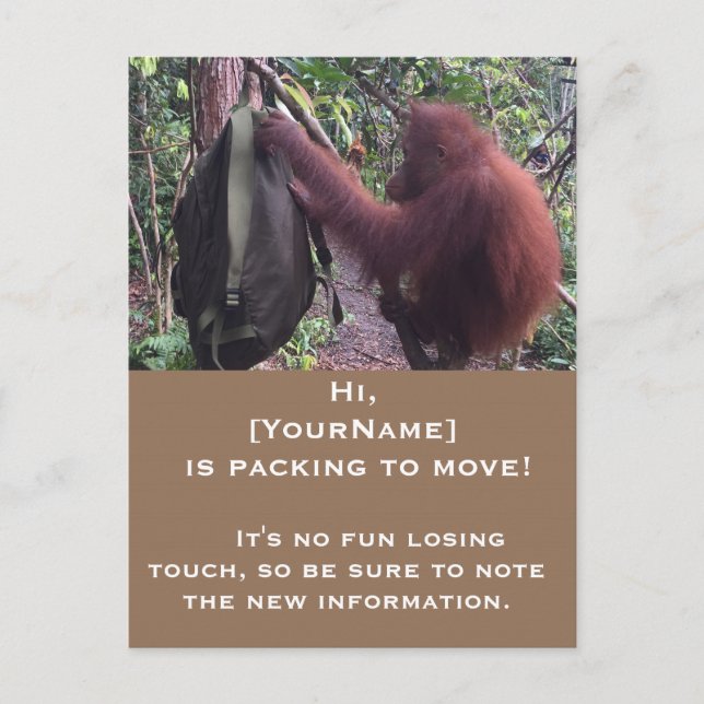 Faire-part de déménagement amusant Changement d'ad (Devant)