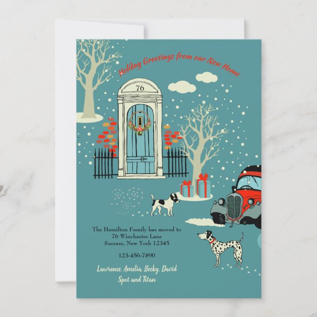 Faire-part de déménagement de la porte de Noël d'h (Devant)