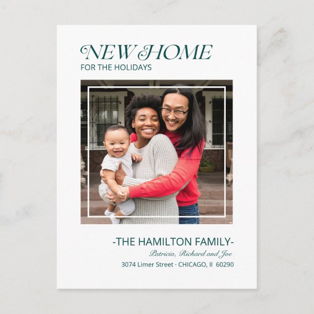 Faire-part de déménagement de Noël (Devant)